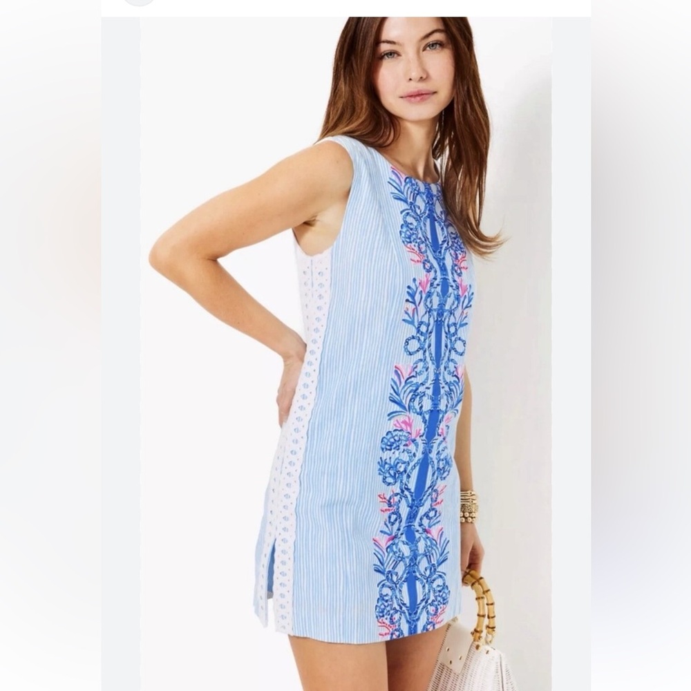 Lilly Pulitzer Blue and Pink Sleeveless Dress